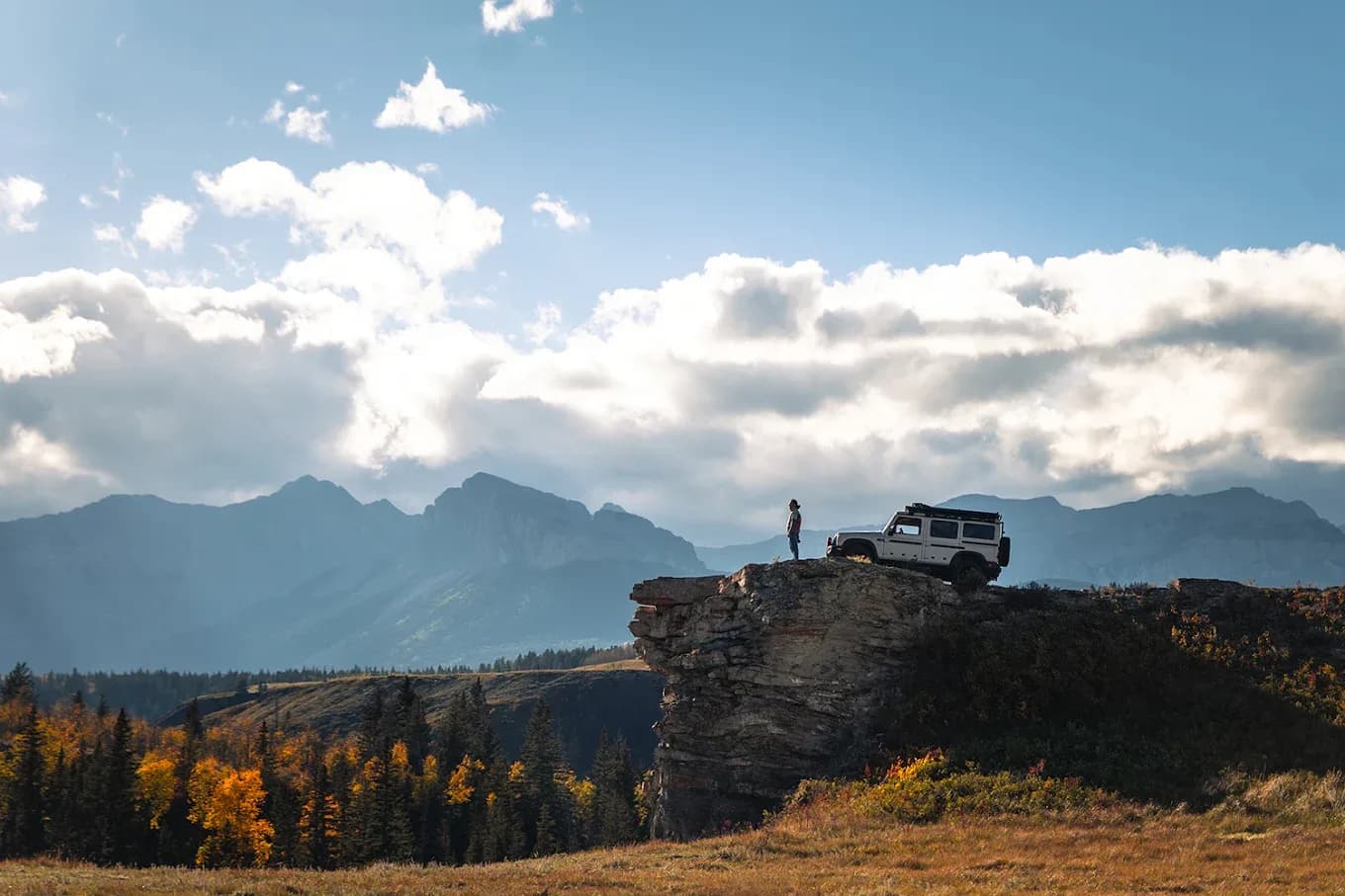 Cliff edge overlooking the foothills